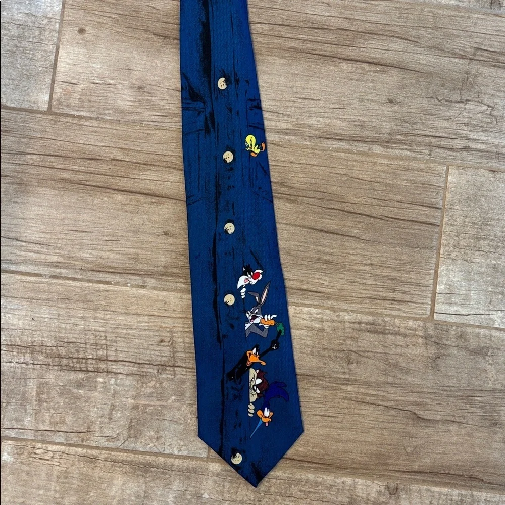 Looney Tunes Vintage 1990’s Blue Cartoon Character Tie